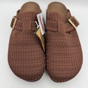 Skechers Too Late Arch Fit Granola Recycled Vegan Washable Knit Mules NEW Size 8